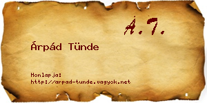 Árpád Tünde névjegykártya